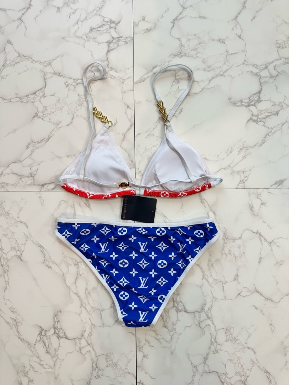 Louis Vuitton Like 4th of July Red White Blue Bikini - Picture 5 of 7
